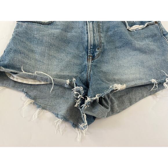 Abercrombie & Fitch High Rise Cutoff Blue Denim Shorts Womens Size 30 - Picture 10 of 13